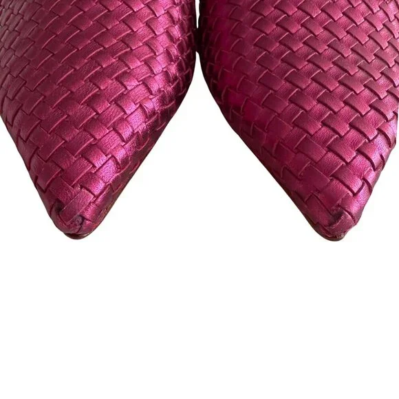 NEW Donald Pliner Olympia Sling Back Kitten Heel Pumps in Fuchsia Sz. 6 - Picture 9 of 11